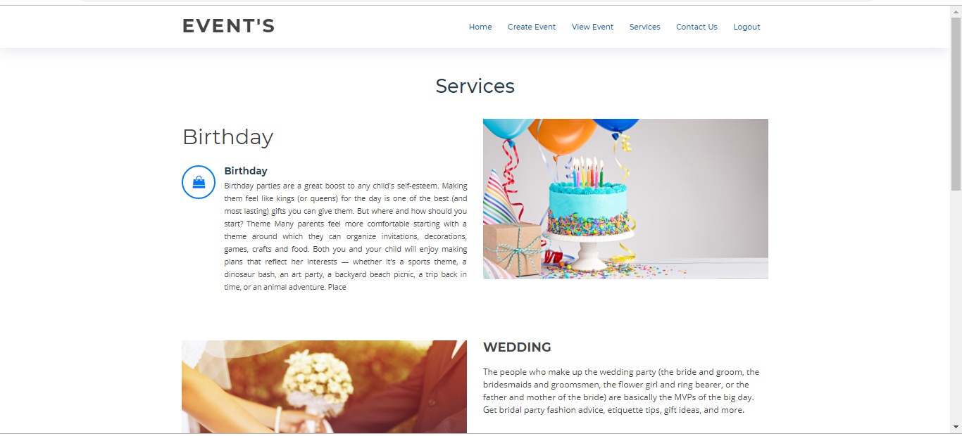 online event management system project in php