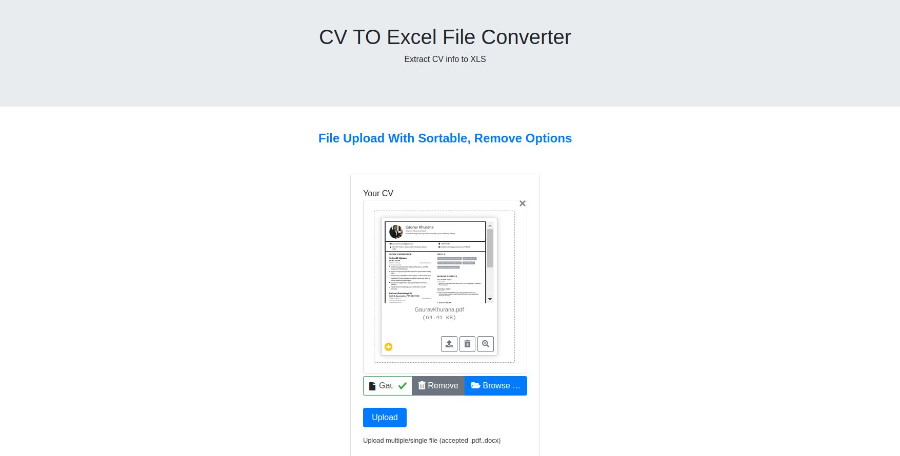 Resume Analyzer and Organizer by Python