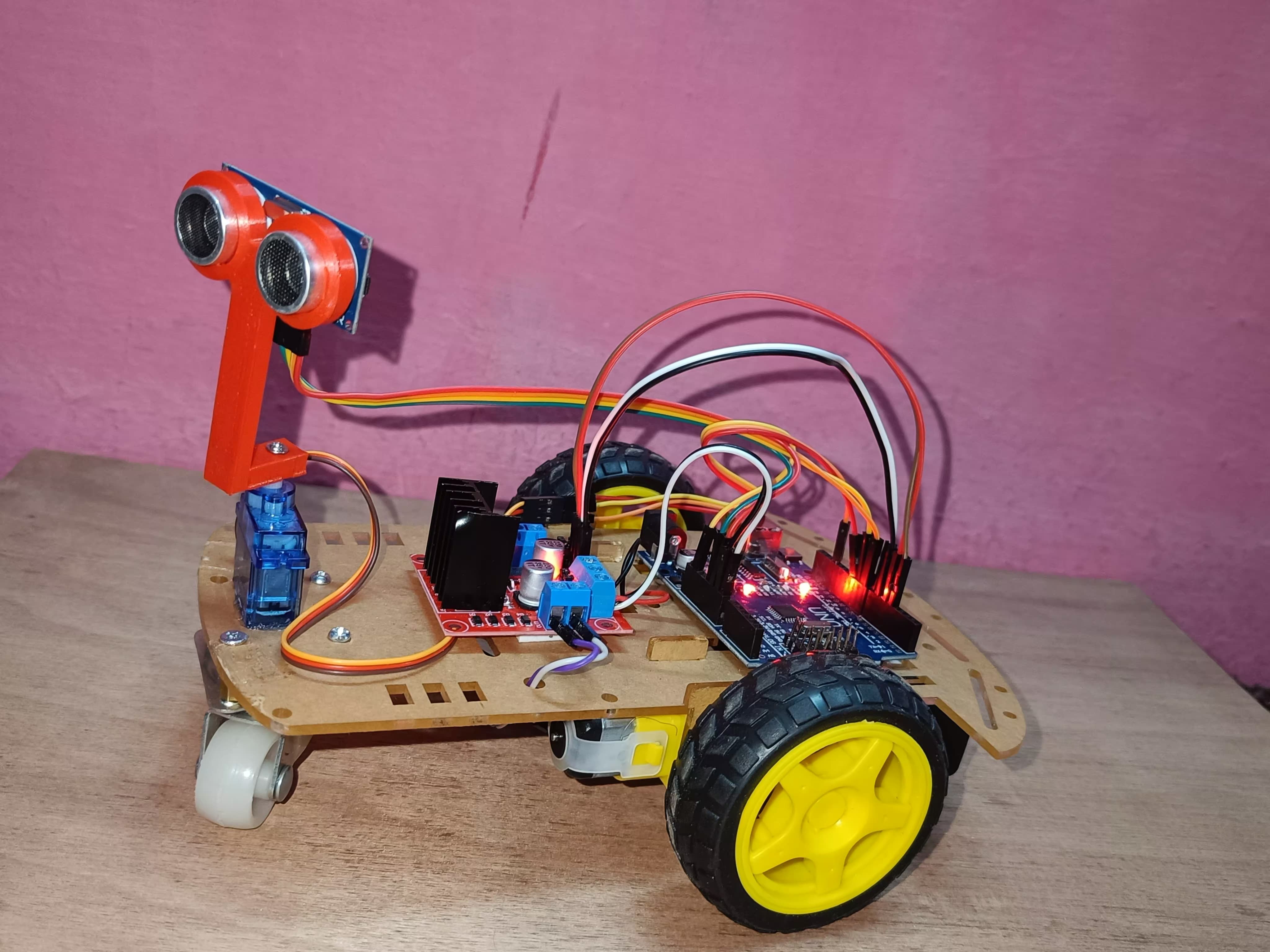 Obstacle Avoiding robot car using Arduino uno