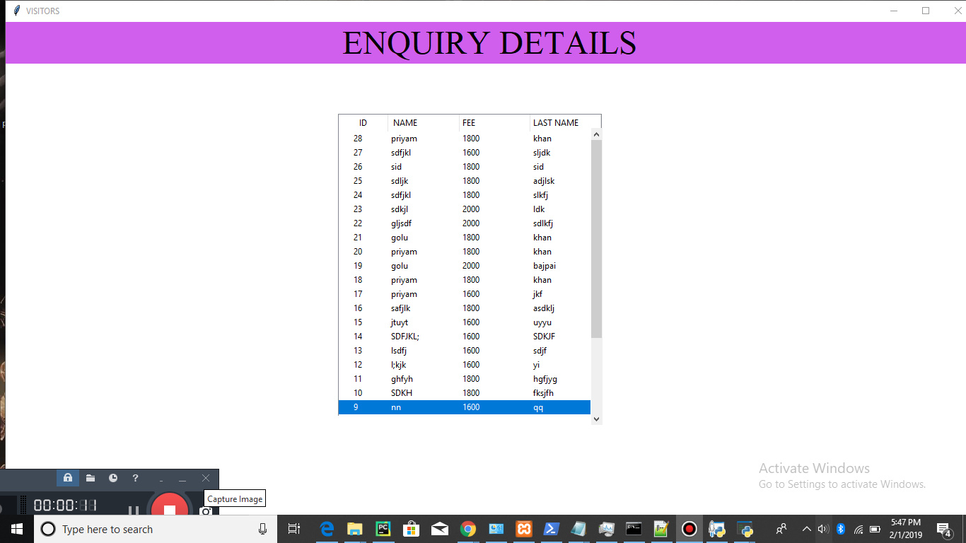 school management system project in python